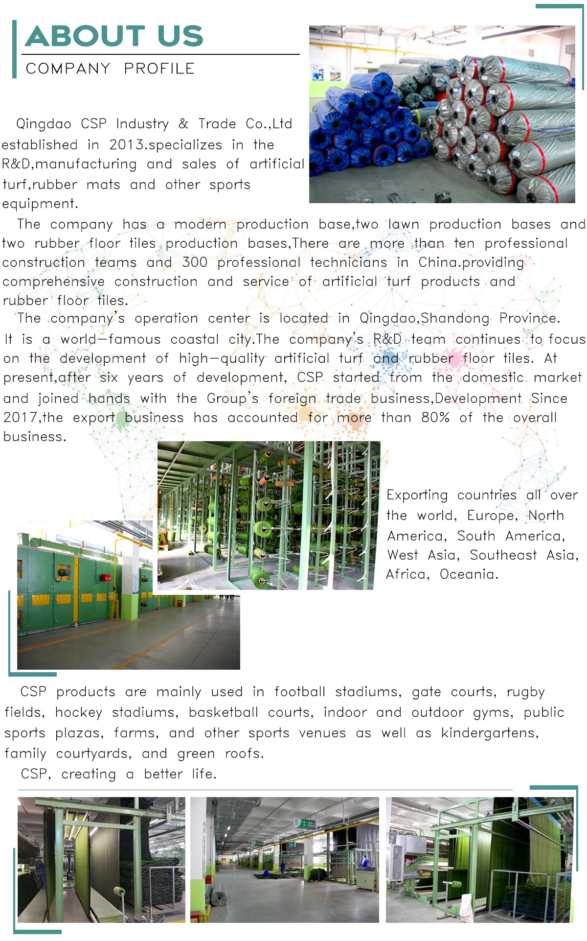 Qingdao Csp Industry And Trade Co Ltd Artificial Grass