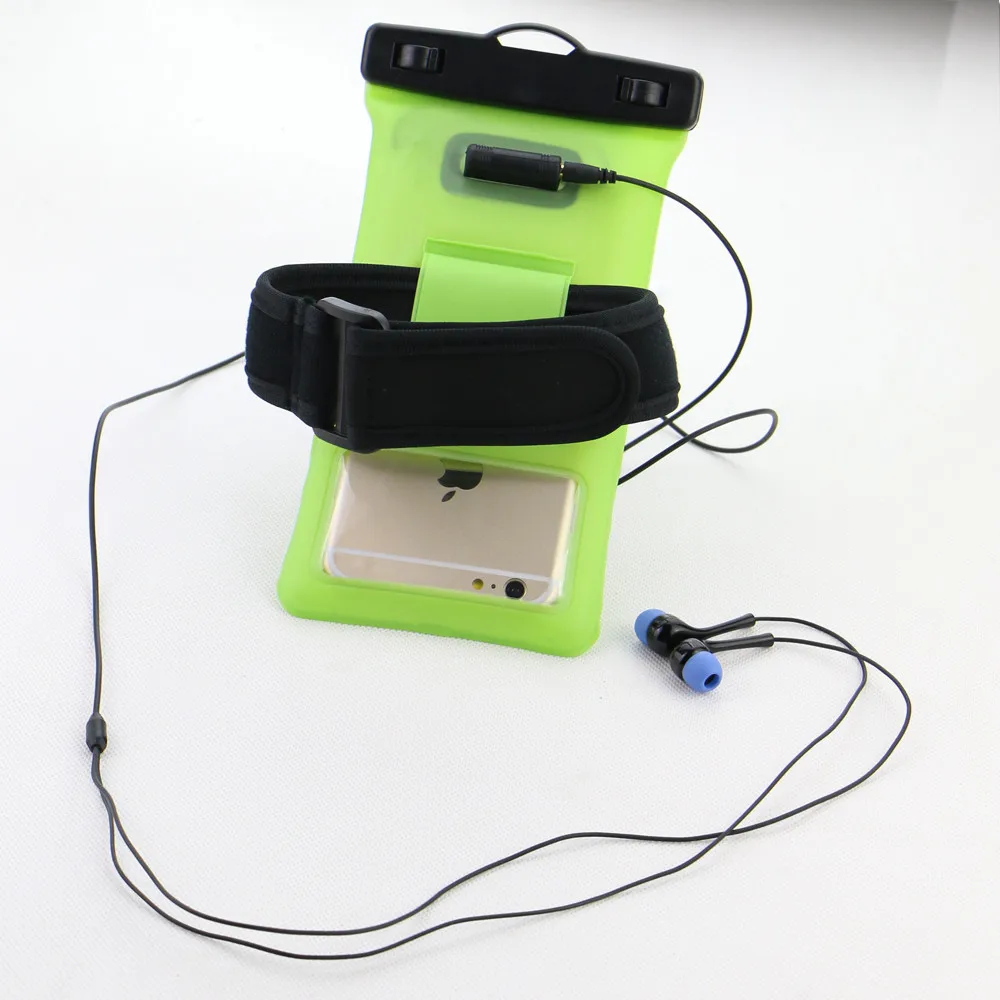OEM factory pvc cellphone case pvc waterproof mobile pouch with earphones New style waterproof pouch for iphone 7
