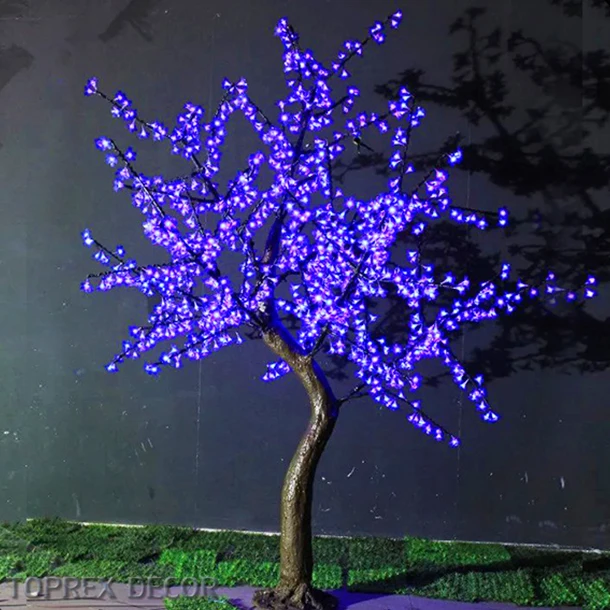 
Professional Custom Christmas Lights 2.5 M Outdoor Artificial Led White Cherry Blossom Tree Light 
