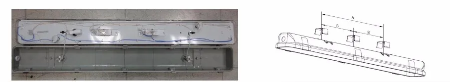 Waterproof 110v PC IP65 Led resident tube light