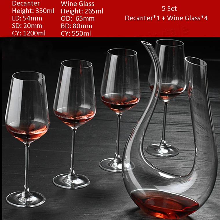 Wine Glass Wine Decanter Set