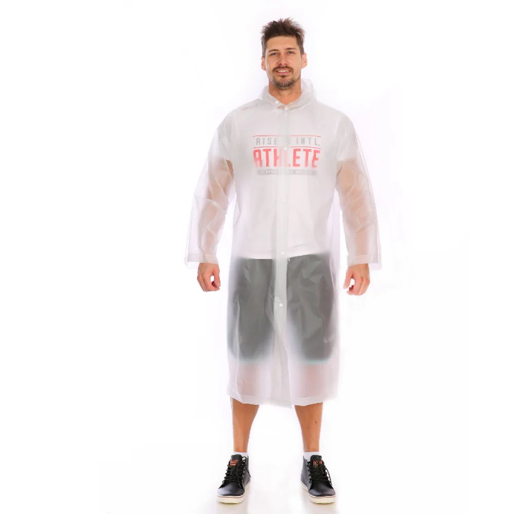 Fashion Women Men Transparent Fabric Poncho Portable Light Raincoat Not Disposable Rain Coat For Adult Tour Pvc Raincoat