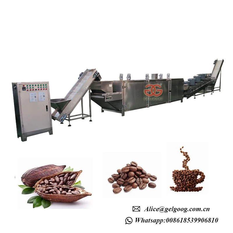 Automatic Belt Conveyor Cocoa Coffee Bean Roasting Machine Buy Coffee