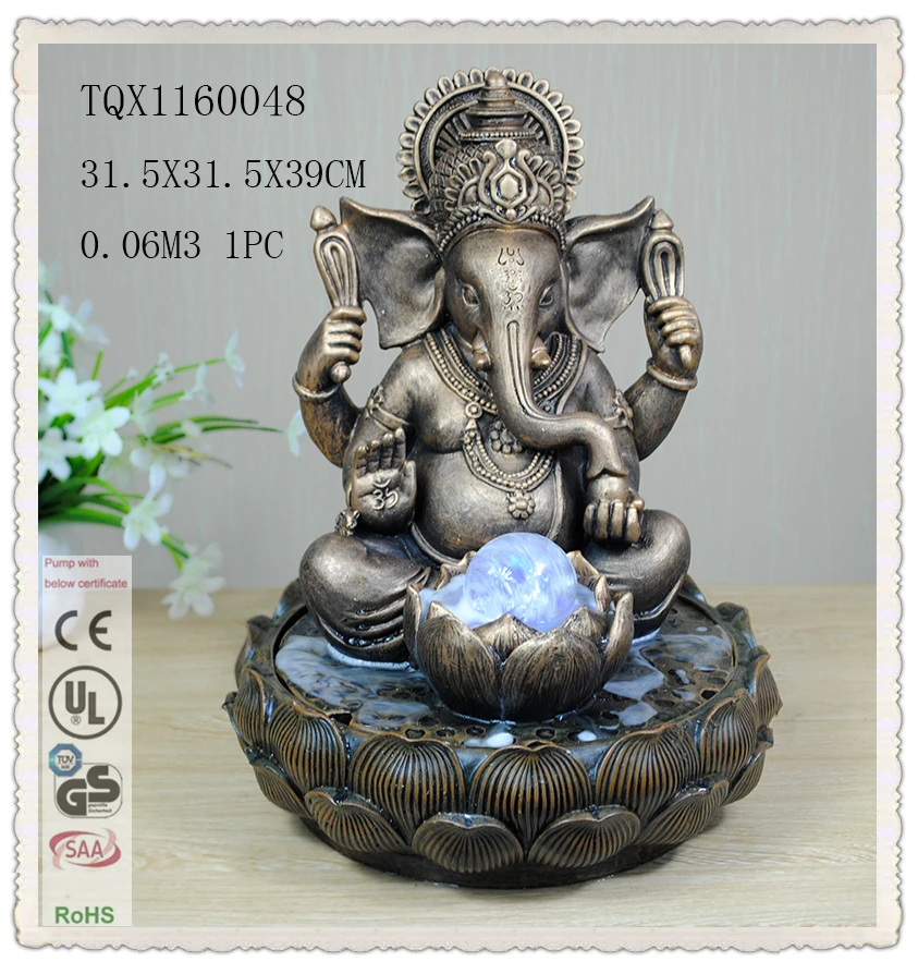 hindu god ganesh statue indoor water fountains india, View indoor water