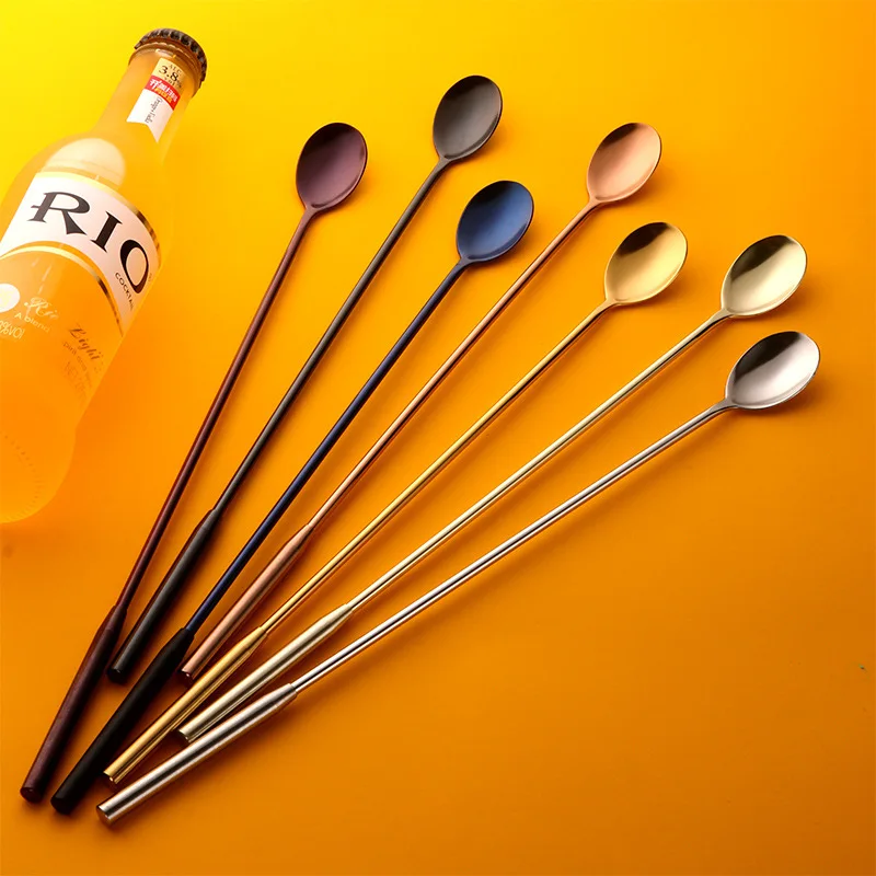Iced Tea Spoons Set of 12 Parlynies Stainless Steel Long Handle Spoons Cocktail Stirring Spoons 