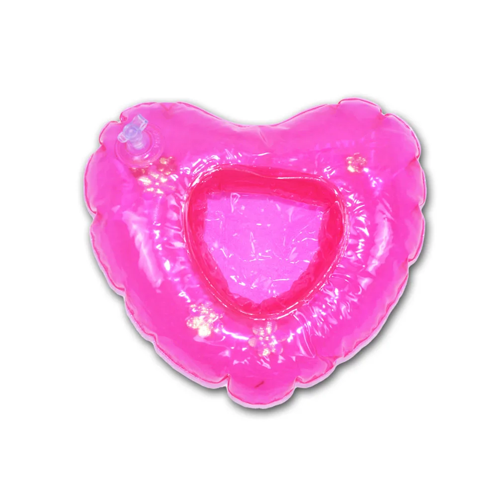 

Lovely design Pink coaster buoy inflatable Heart shape Cup holder for drink, White,black,pink,gold,customized