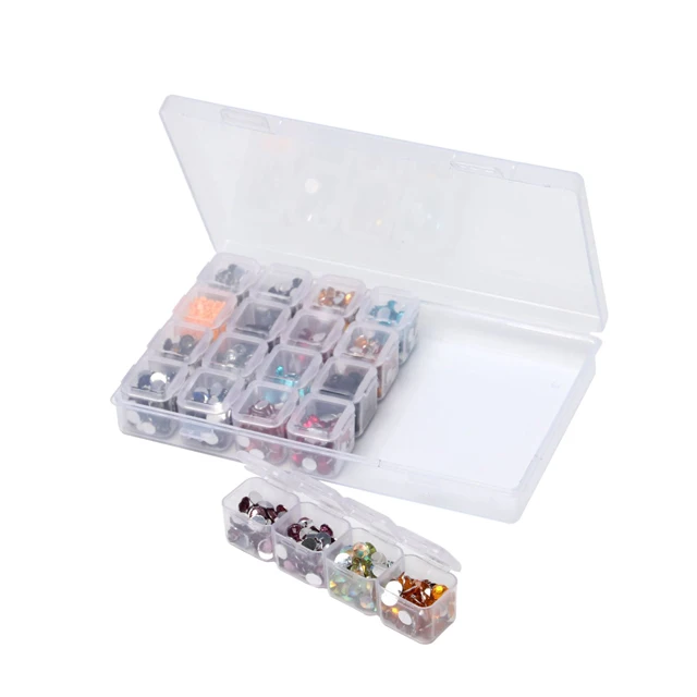 

28 Grids Transparent Plastic Jewelry Diamond Embroidery Painting Accessory DIY Art Craft Storage Box Organizer Case