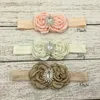 Solid color cute baby girl headband new design flower elastic hair band