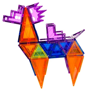 isosceles trapezoid with rivet magnetic building blocks colorful