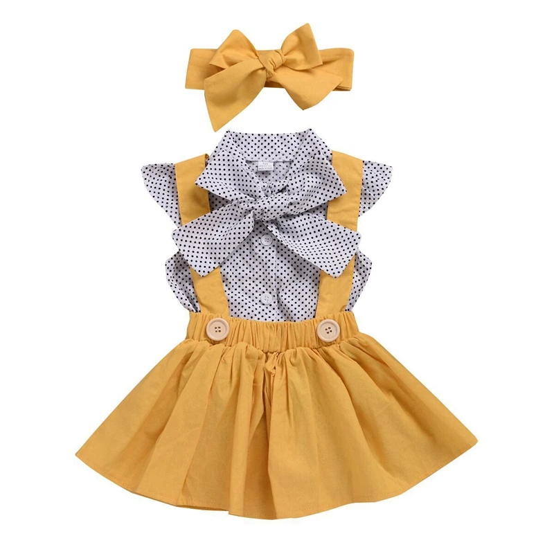 Girls Summer Clothing Sets Cotton Vest Three Piece Short Sleeve Children Sets Casual Fashion Girl Suit Skirt 1 2 3 4 5 Years