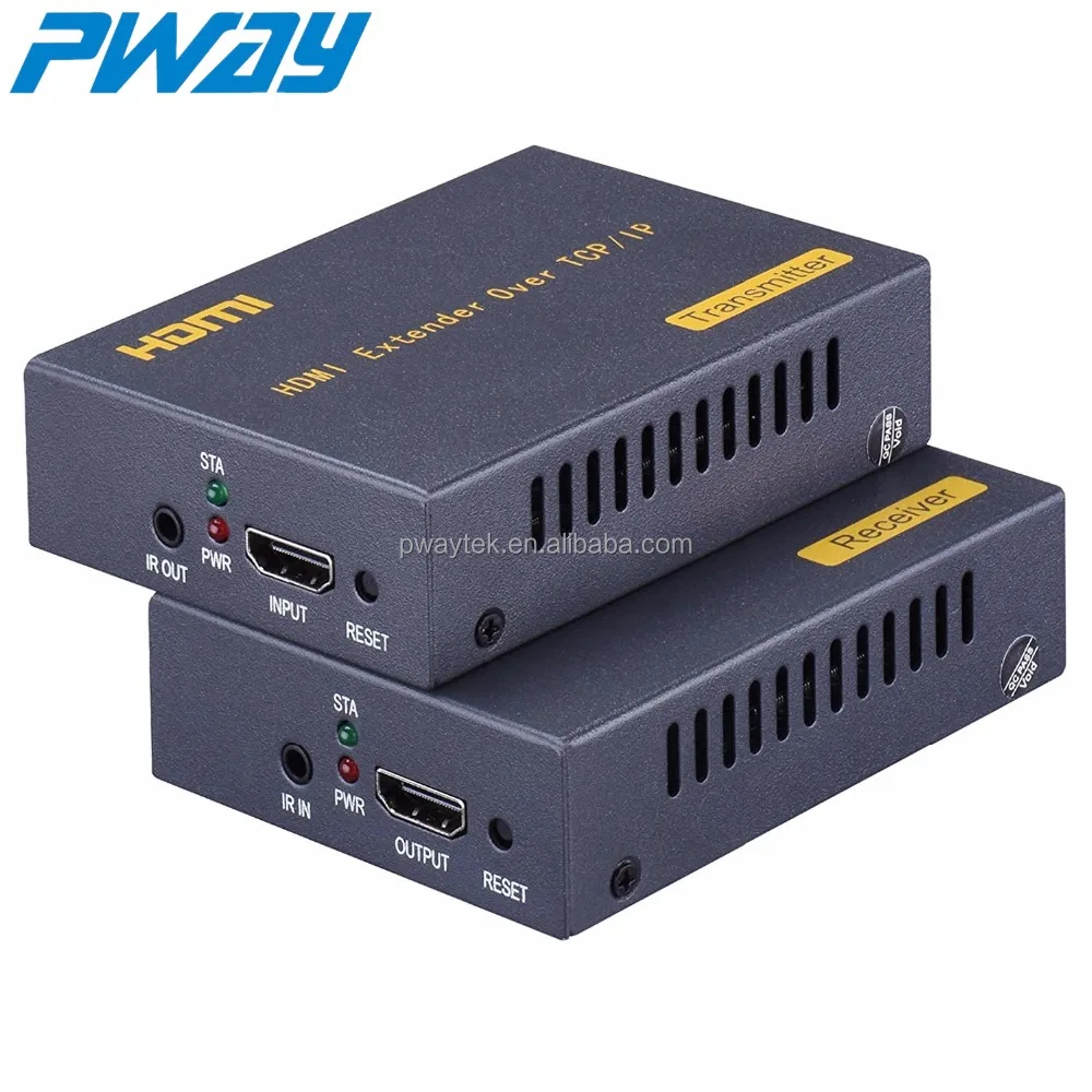 

hdmi transmitter and receiver support IR 120m over TCP IP utp cat6 ethernet extender