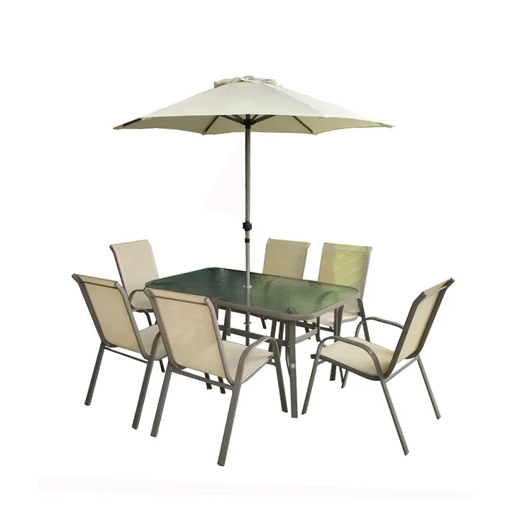 
Promotion Cheap 8pcs set outdoor furniture with umbrella  (60789220949)