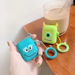 Cute 3D Cartoon Silicone Case Ring AirPods