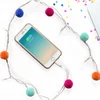 pompom charging cord for iphone ,charger 4 ft cable usb for v8
