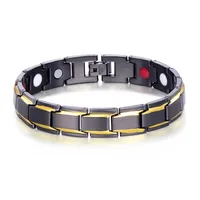 

2019 Health custom fashion Korean gold plated pure copper magnetic germanium fitness power bracelet jewelry