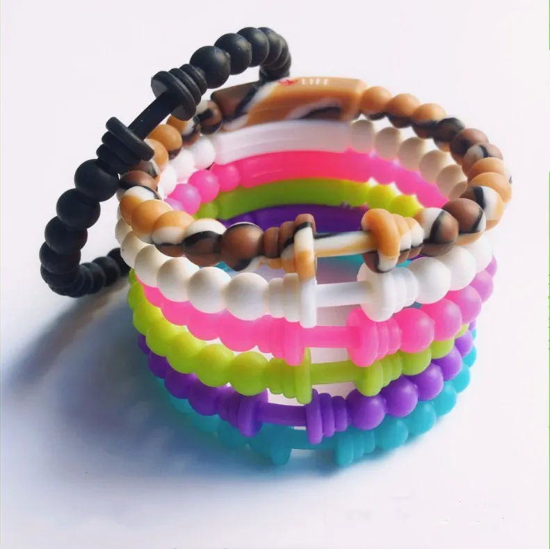 Fashion Custom Fitness Power Silicone Dumbbell Bracelets