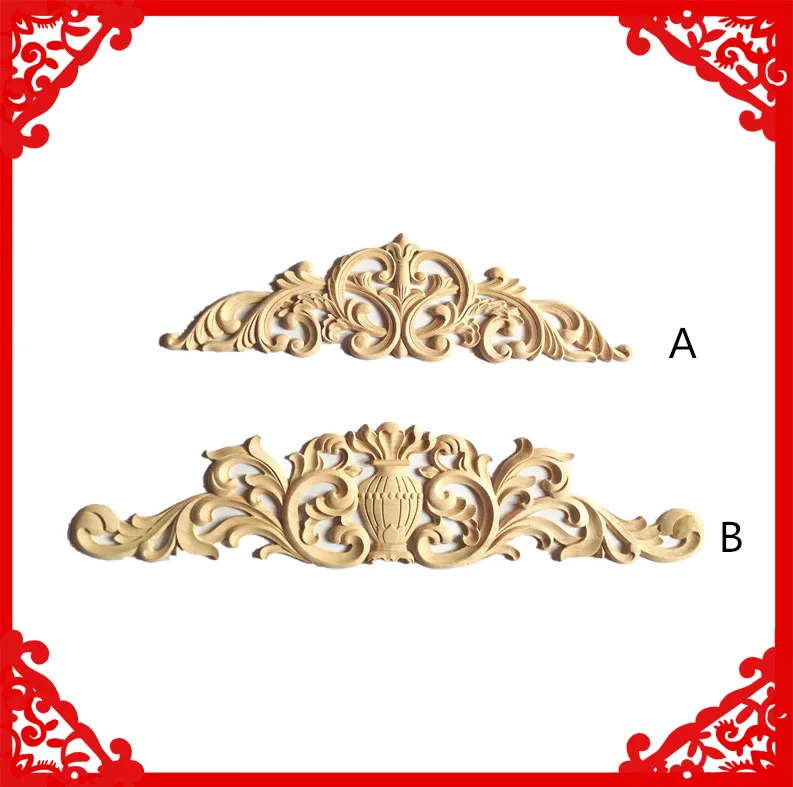 
Exquisite CNC wood carving decoration appliques and onlays for sale 
