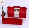 Plain Kraft Paper Swiss Roll christmas gift Cake Box Packaging with Handle