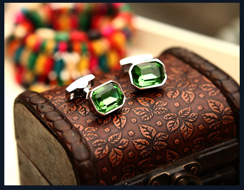 joia fashion com cristal verde de alta qualidade para convidados