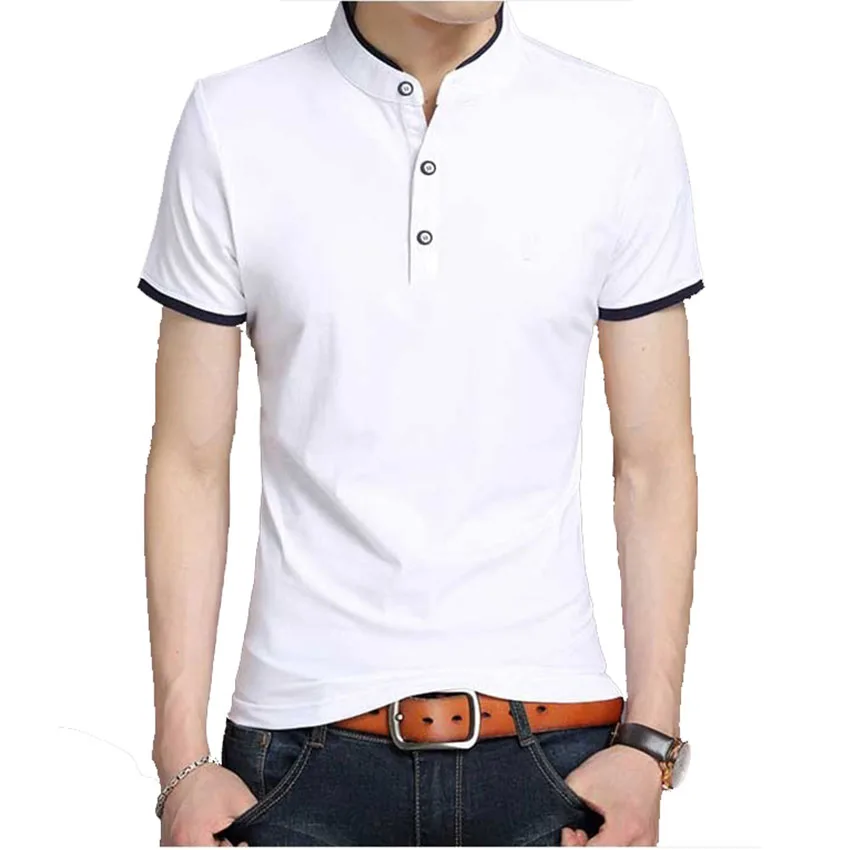 

210 Grams Cotton Polyester Blend Fabric Custom Logo Embroidered Polo T Shirt