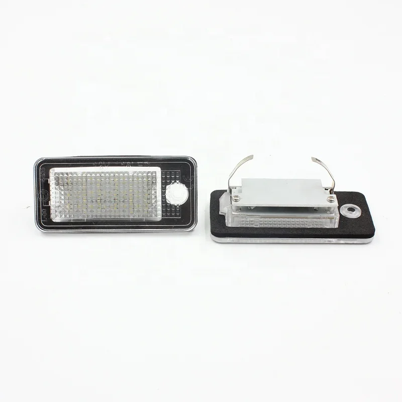 

Error free 18SMD LED tail Number License Plate Light For AUDI A3 8P A6 4F A4 B6 Q7 TDI LED Number plate lamps