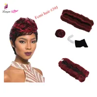 

wholesale Indian Hair 28 Pieces Femi Human Hair weaving With Closure And Stocking Caps femi hair collection 3"4"5"inch