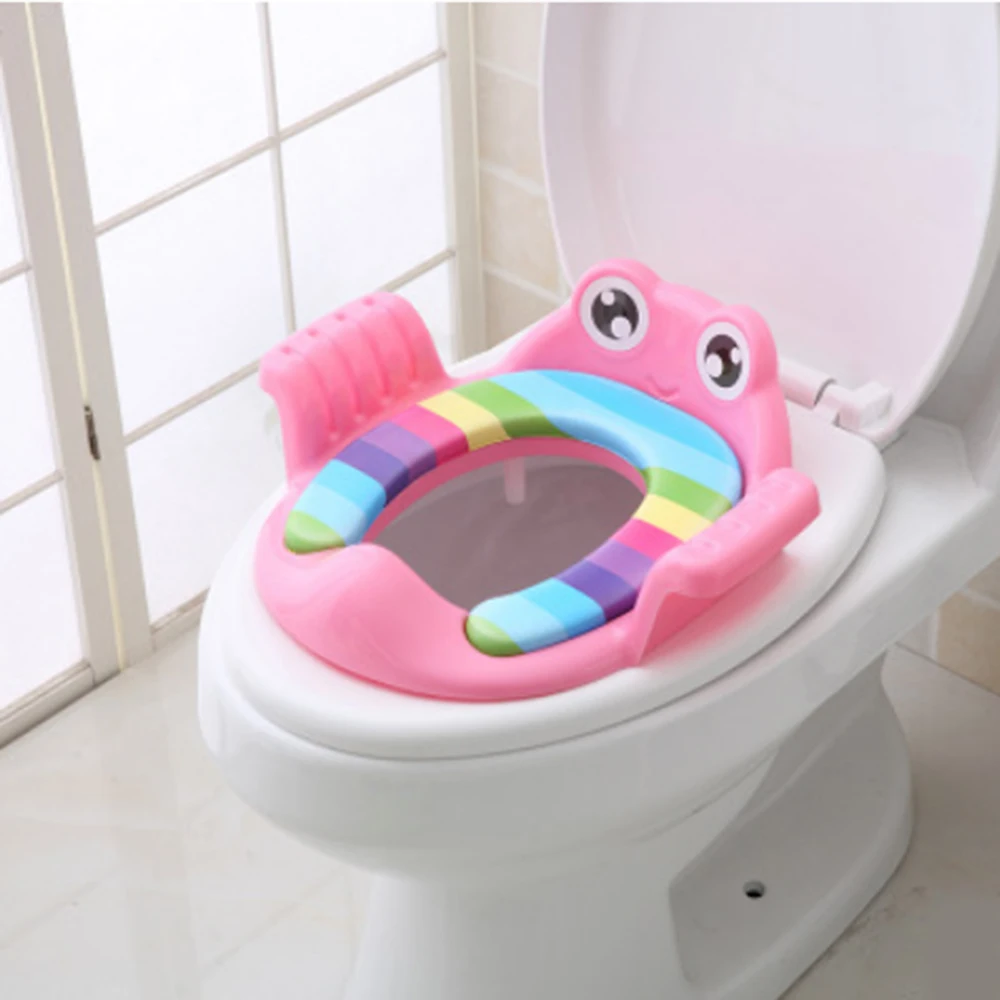 Kids Toilet Seat For Baby With Cushion Handle And Backrest Toilet