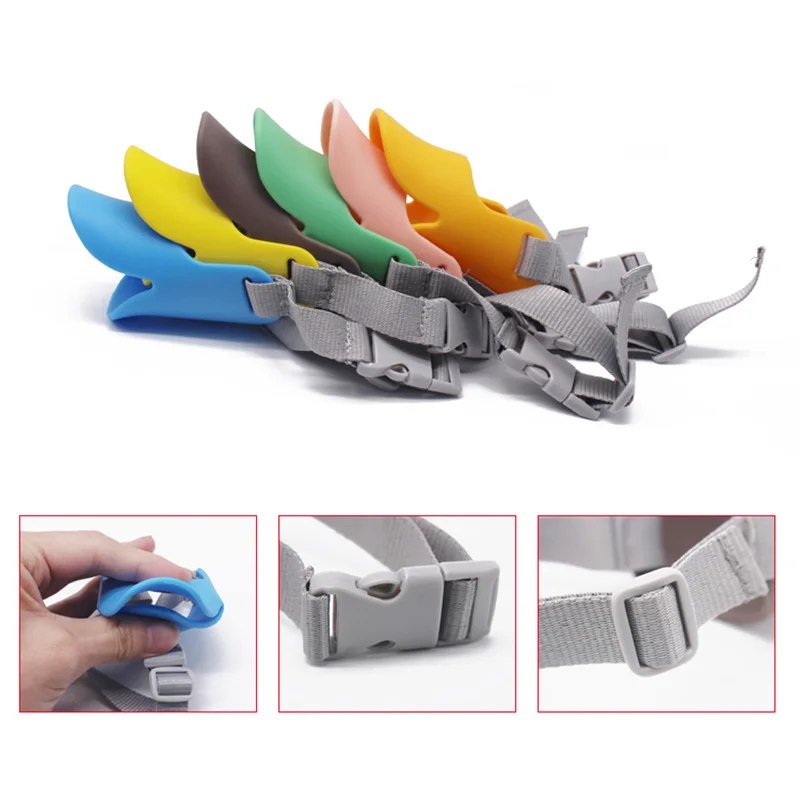 Dog Muzzle Mouth Gag Instrument Silicone Cover Guard Dog Mouth Mask