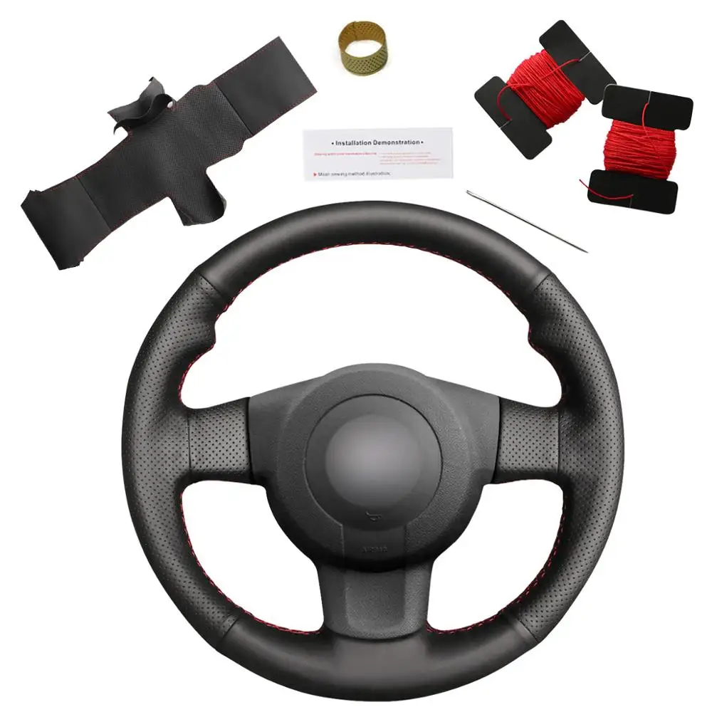 

Custom Hand Sewing Artificial Leather Steering Wheel Cover for Seat Leon (1P) FR Cupra Ibiza (6L) 2006 2007