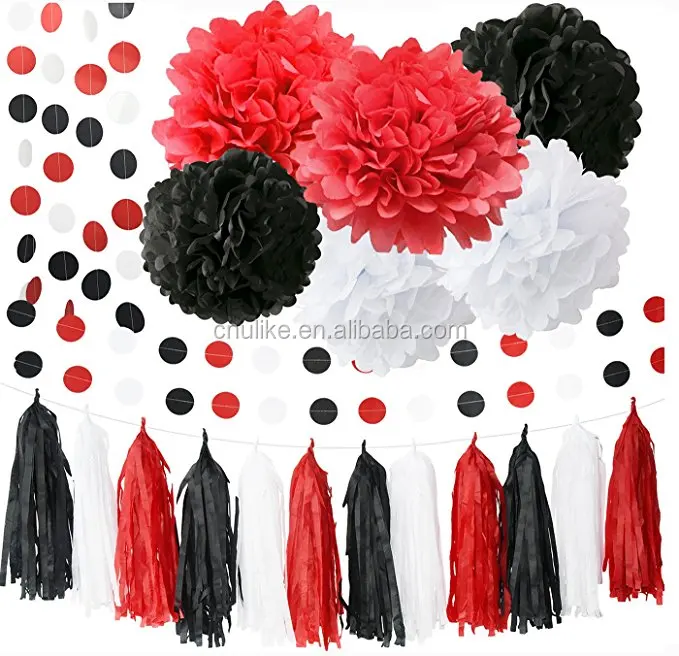 Minnie Mouse Party Supplies Kit White Black Red Baby Birthday