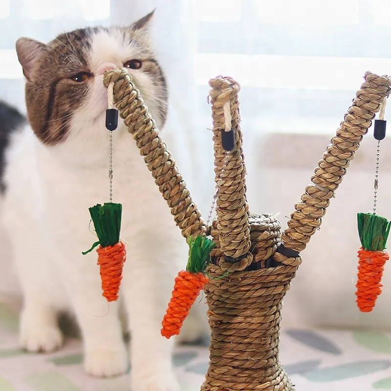

High quality products for cat trees and towers new models carrot sisal cat scratching tree toys, As picture or custom color