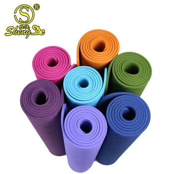 2017 Yoga Mat Printed Logo Bulk Yoga Mat Roll 6mm Rubber Yoga