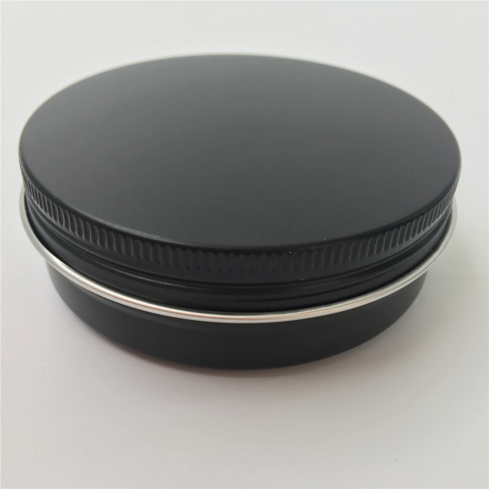 Wholesale 120ml High Quality Black Round Tins Aluminum Tin Cosmetic Jar
