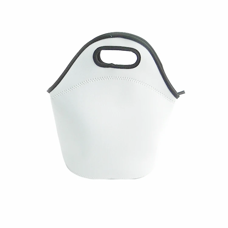 

Wholesale neoprene white blank lunch bag for sublimation, Customized color