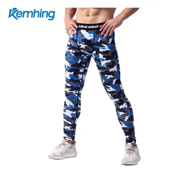 blue camo yoga pants