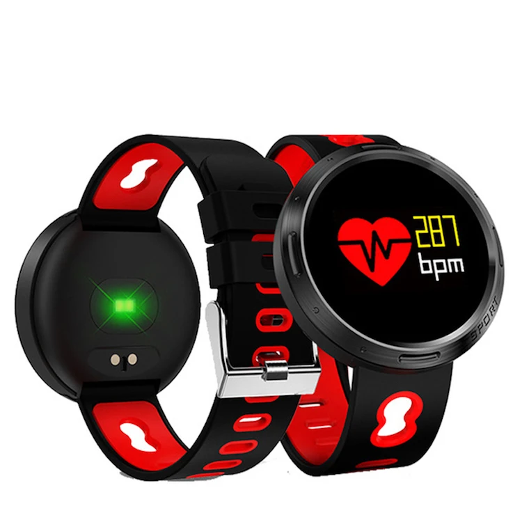 

X9Vo IP68 Waterproof sports healthy smart band Blood Oxygen rubber band fitness tracker 2018, Red black silver green