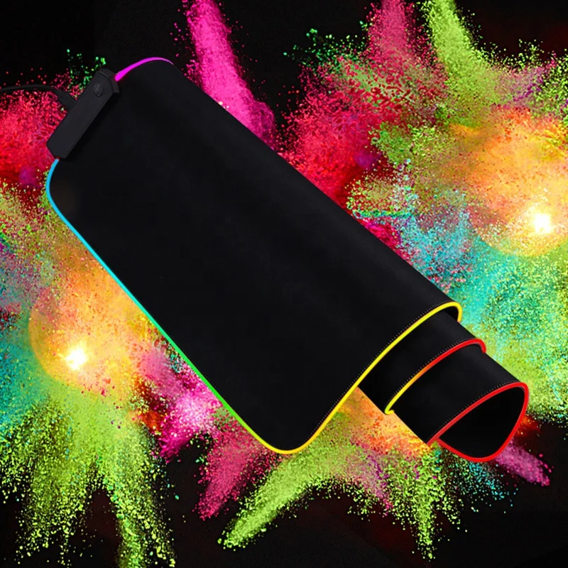 

Large Sublimation USB Charger RGB Led Lighting Mouse Pad With Logo