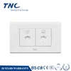 V68014TU-PC TEL &PC socket Phone+Computer Socket Telephone+Internet Socket White Color 118*73mm