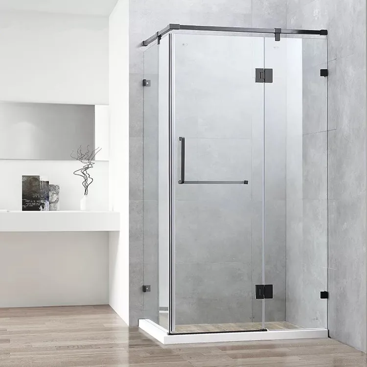 Black Frameless Hinge Shower Door Enclosure S6070b Buy Shower Door
