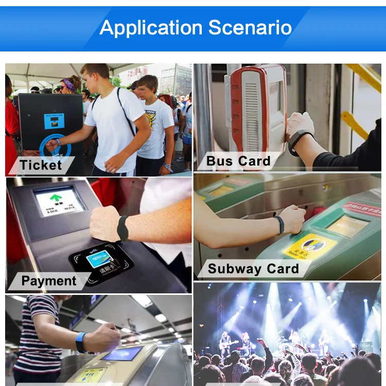 High Quality 13.56MHz Compatible Woven RFID Fabric Wristband