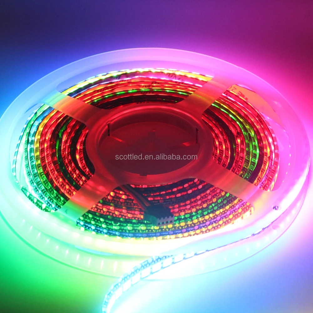 IP67 silicone tube SK9822( similar to APA102) DC5V individually addressable led light strip