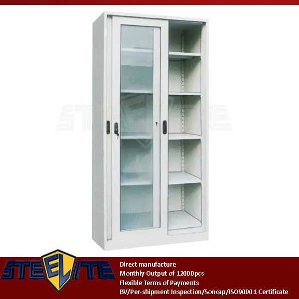 Vertical Tall Lab Metal Storage Cabinets Slide Door Metal 4 Tier 2