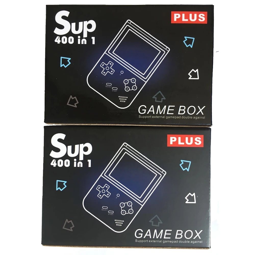 Rétro fc sup 400 consola jeux vidéo sup jeu boîte 400 en 1 avec 3 ''écran de sortie TV