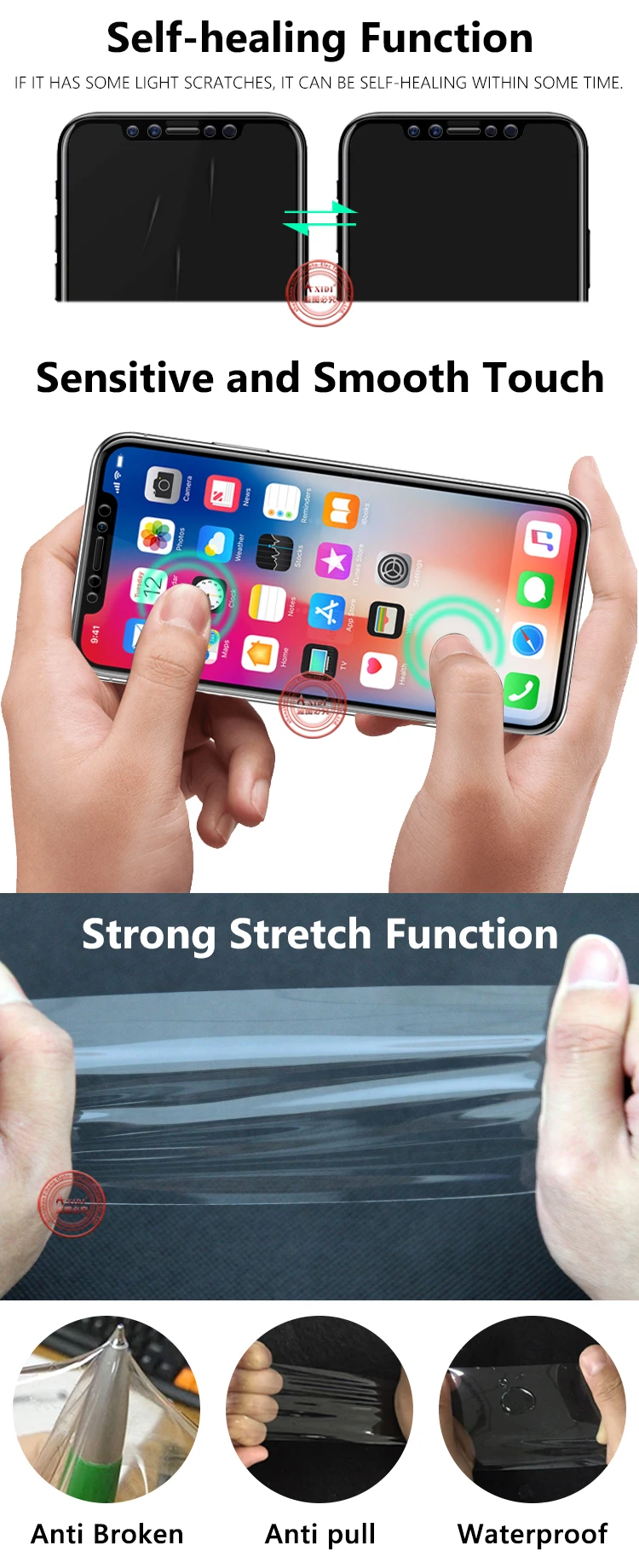 Hot Sale Full Screen Protector Privacy Film for iPhone 11 3d Edge Soft TPU Screen Protector Anti Scratch Film