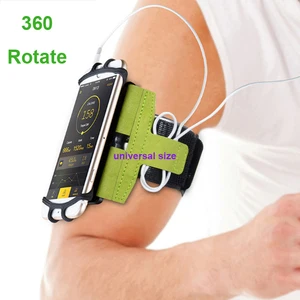 FREE SAMPLE Stretch Rubber Rotatable Armband Universal Rotating Phone Holder Running Armband