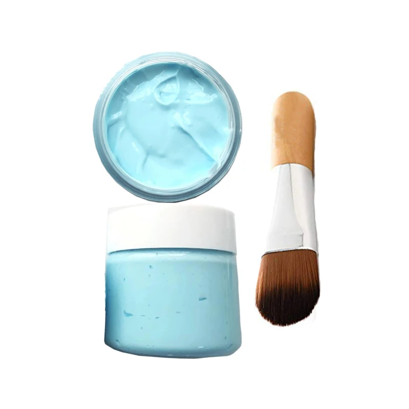 Private Label Skincare Natural Orgainc Kaolin Clay Facial Mask with Seaweed and Bentonite Blue Clay Face Mask