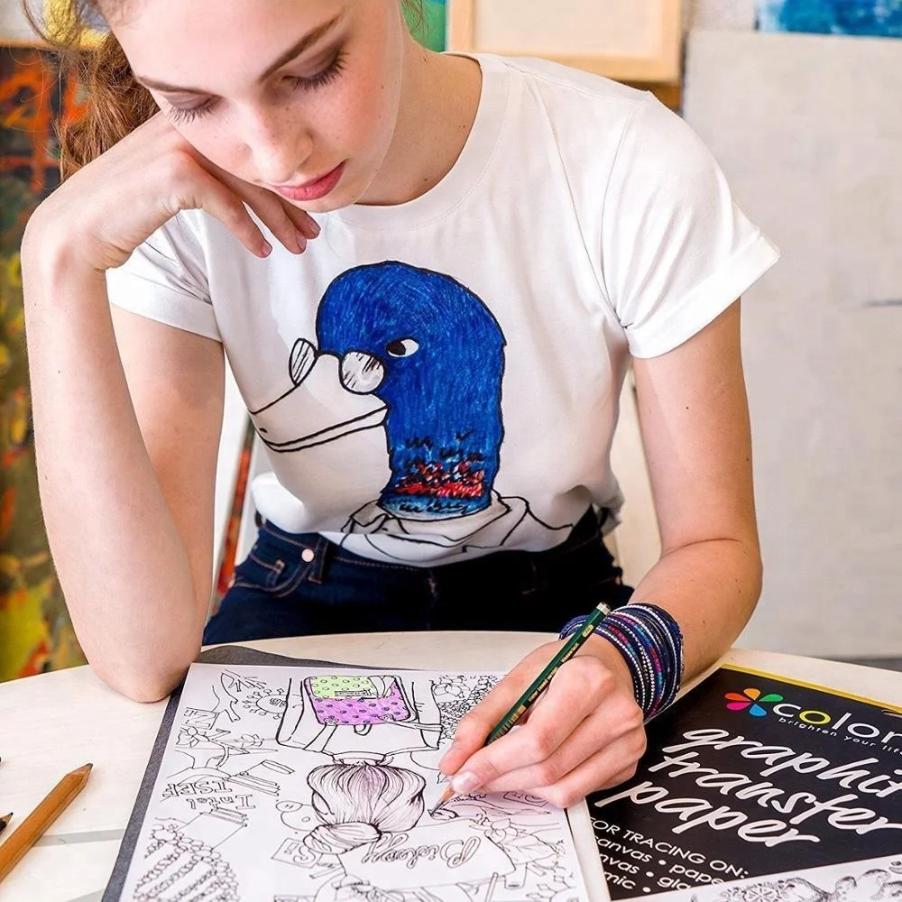 
White Or Graphite Transfer Paper Tracing Paper 9 by 13 Inch for Wood, Paper, Canvas, 30 Sheets 