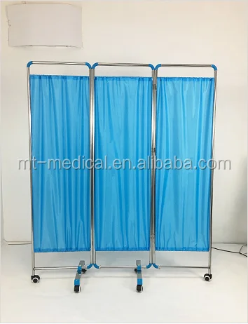 Adjustable fast folding projector three screen for public and hospital use