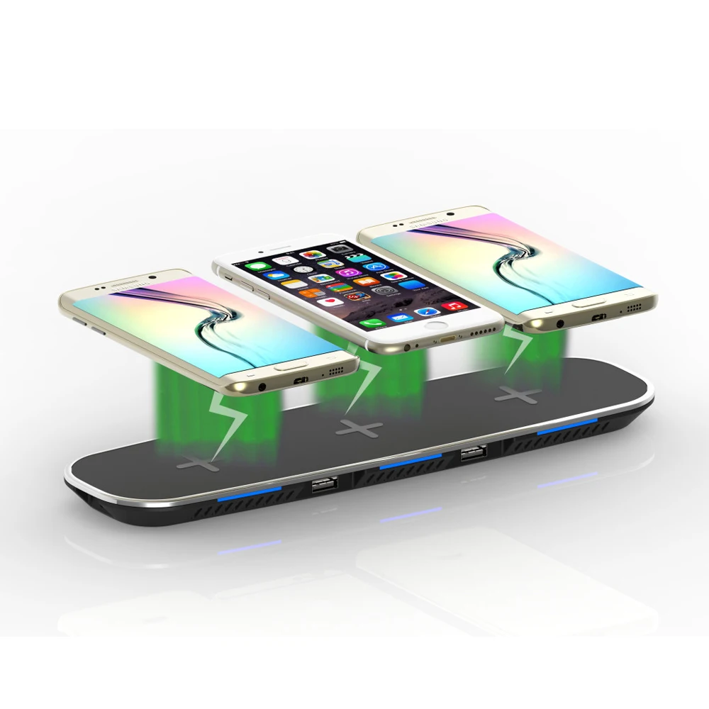 2018 New 3in 1 Qi portable charger wireless charging phone pad for iPhone X