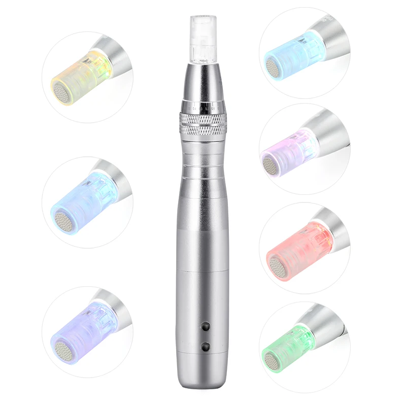 

Home use 7 color LED Photon electric rechargeable 1/3/6/9/12/24/36/Nano needles derma pen, N/a